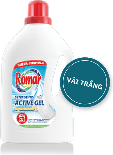 Nước giặt Romar Active Gel - chuyên giặt vải trắng